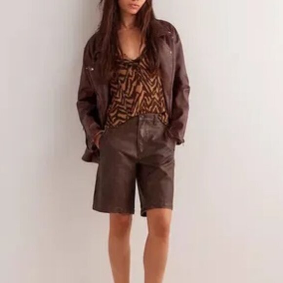 Free People Tan and Brown Animal Print Tank Top - Picture 4 of 8